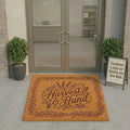 Personalized Botanical Business Doormat | Custom Artisan Welcome Mat | Floral Mat Gift | Laser Engraved - OBM Distribution, Inc.