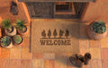 Personalized Cowboy Trail Doormat | Custom Western Welcome Mat | Southwestern Ranch Decor | Laser Engraved - OBM Distribution, Inc.