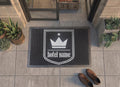 Custom Hotel Doormat | Personalized Boutique Hotel Mat | Crown Crest Design | UV Print - OBM Distribution, Inc.