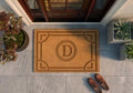 Personalized Monogram Border Doormat | Custom Single Initial Welcome Mat | Elegant Entryway Decor | Laser Engraved - OBM Distribution, Inc.