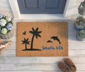 Personalized Beach Life Doormat | Custom Dolphin Tropical Welcome Mat | Summer Housewarming Gift | UV Printed - OBM Distribution, Inc.