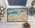Personalized Coastal Watercolor Doormat | Custom Beach Wave Floormat | Ocean Lover Gift | Laser Engraved - OBM Distribution, Inc.