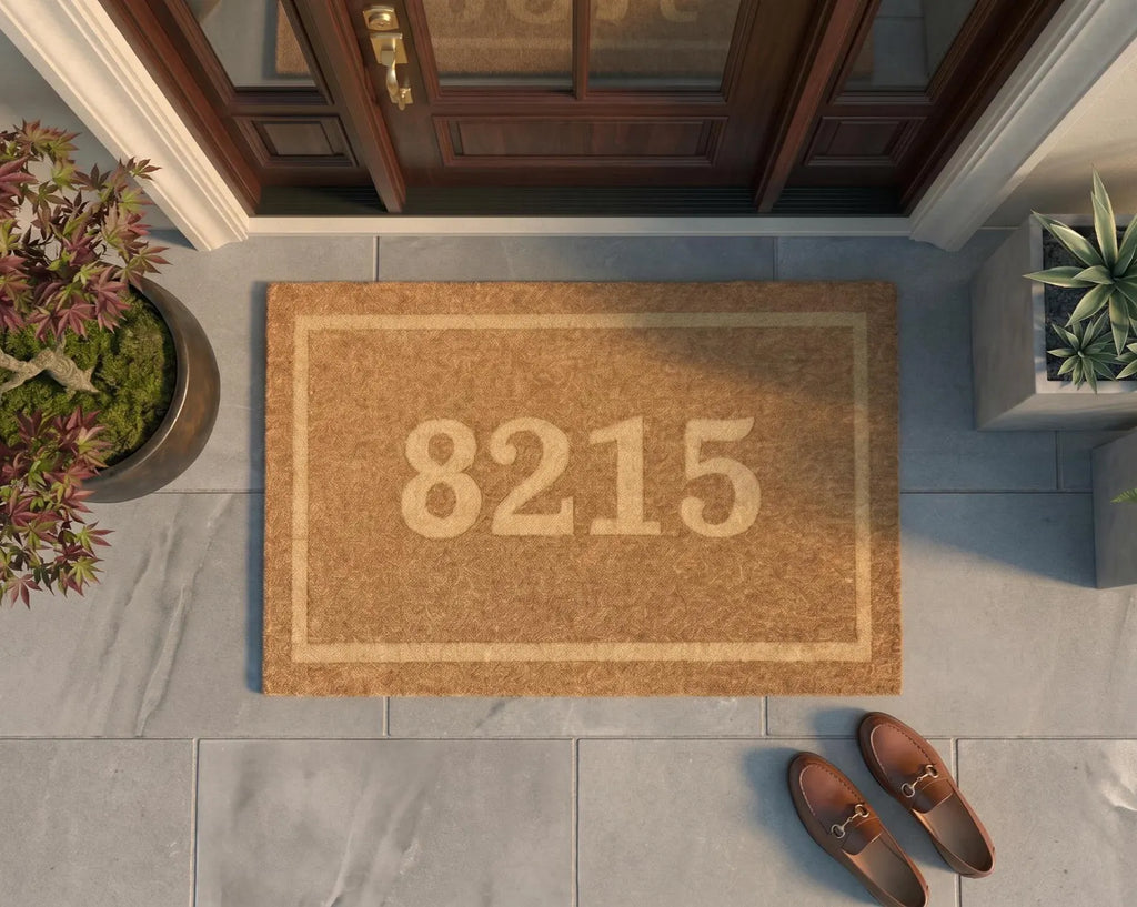 Custom House Number Doormat | Personalized Address Welcome Mat | Realtor Closing Gift | Laser Engraved - OBM Distribution, Inc.