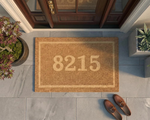 Custom House Number Doormat | Personalized Address Welcome Mat | Realtor Closing Gift | Laser Engraved - OBM Distribution, Inc.