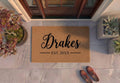 Personalized Family Name Doormat | Custom Last Name Welcome Mat | Housewarming Gift | Laser Engraved - OBM Distribution, Inc.