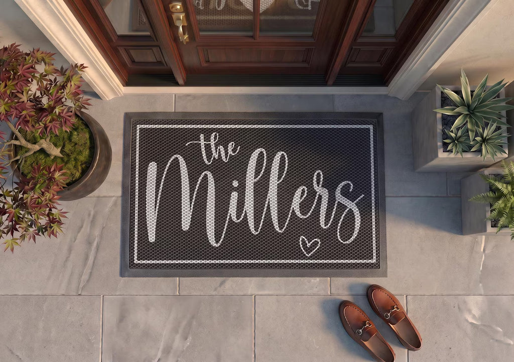 Personalized Last Name Doormat | Custom Welcome Mat | Housewarming Gift | Front Porch Decor | UV Print - OBM Distribution, Inc.