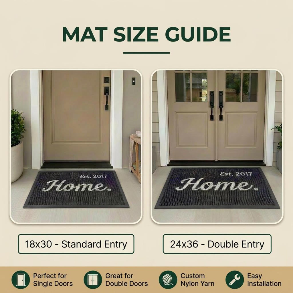 Custom Realtor Team Doormat | Personalized Real Estate Logo Mat | Business Welcome Mat | UV Print - OBM Distribution, Inc.