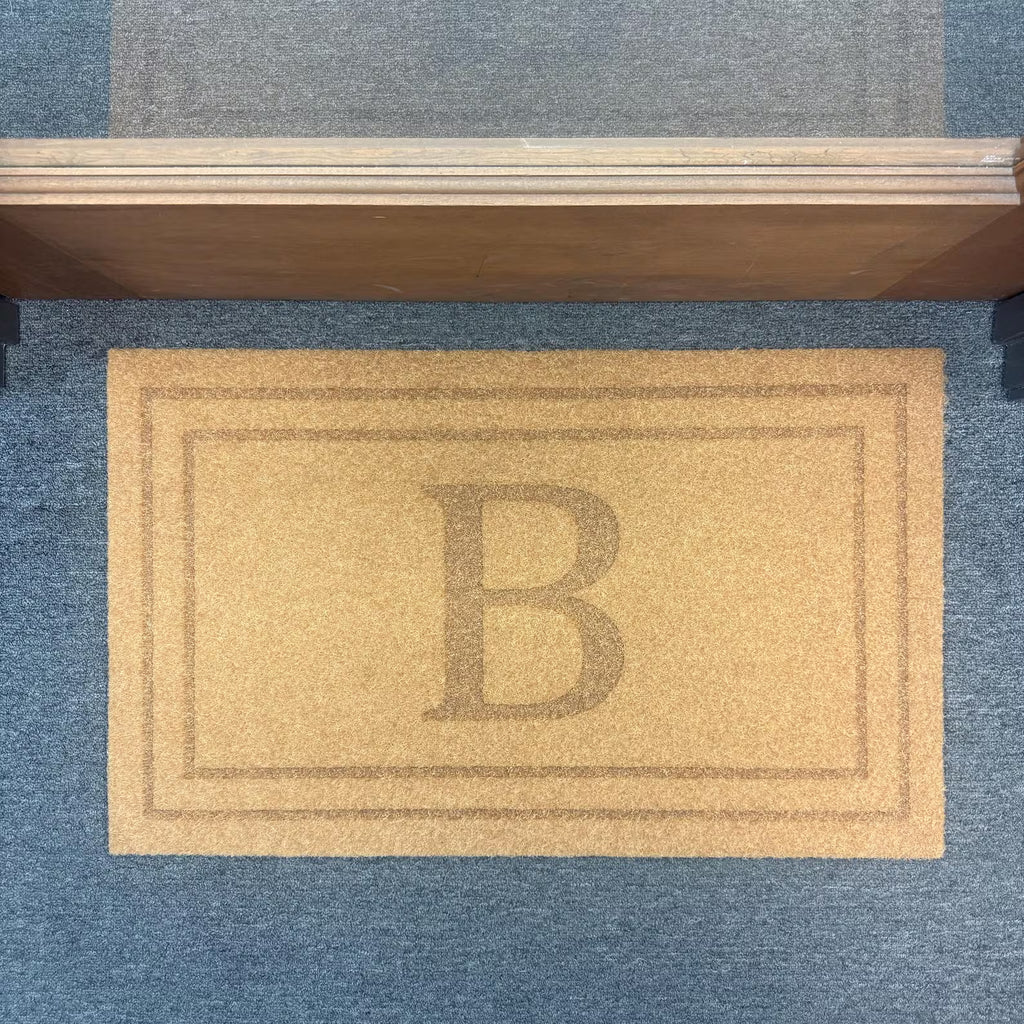 Personalized Monogram Doormat | Custom Single Initial Welcome Mat | Wedding Gift | Laser Engraved - OBM Distribution, Inc.