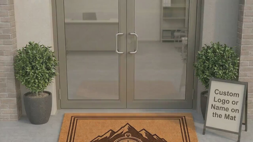 Personalized Outdoor Store Doormat | Custom Wilderness Outfitters Business Doormat | Adventure Gift | Laser Engraved