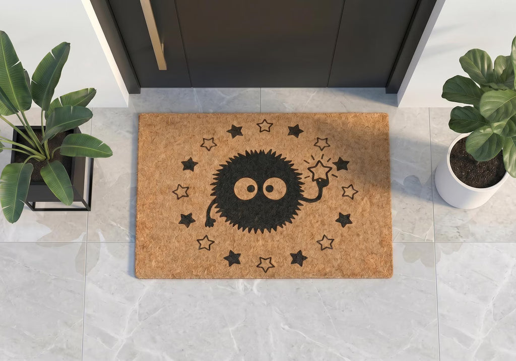 Personalized Spirit Monster Doormat | Custom Whimsical Welcome Mat | Fun Animated Design Gift | Laser Engraved - OBM Distribution, Inc.