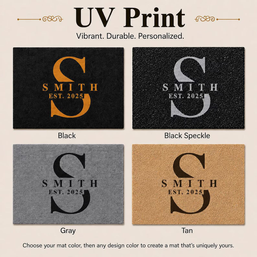 Personalized Car Lover Doormat | Custom Garage Welcome Mat | Car Enthusiast Gift | Laser Engraved | UV Printed - OBM Distribution, Inc.
