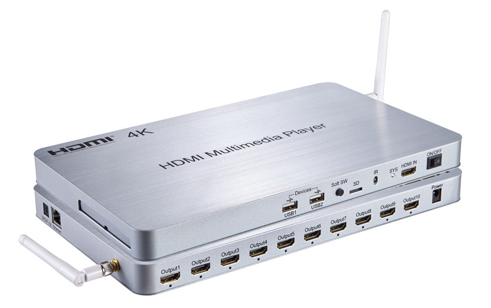 SFX HDMP01-V2.0 HDMI 2.0 8-Way Media Player - OBM Distribution, Inc.