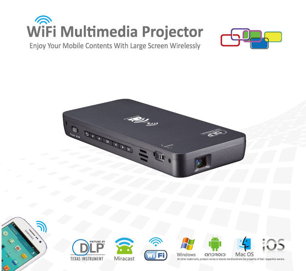 Soneed W100 Wifi Multimedia Mini Projector - OBM Distribution, Inc.